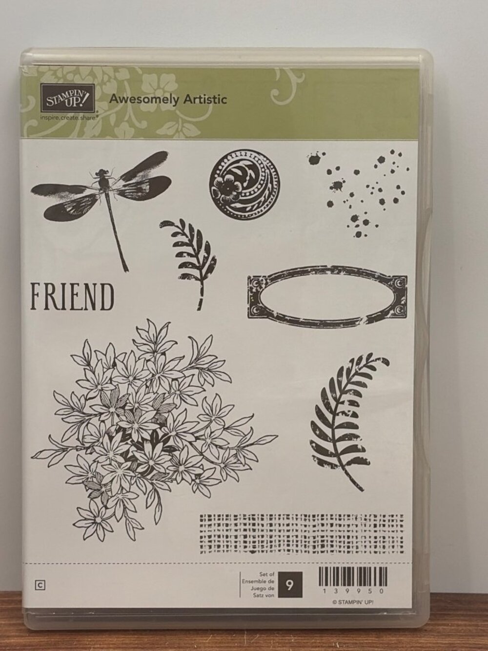 STAMPIN' UP! 139950 AWESOMELY ARTISTIC CLEAR MOUNTED RUBBER STAMP SET
